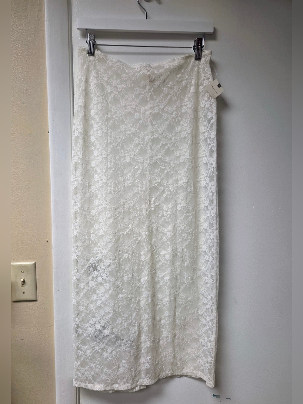 NWT Anthropologie Lyre Bird Ivory Lace Maxi Skirt Small - Picture 3 of 16